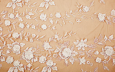 Coleção Charlotte - Florais - Tulle Bordado Florette (detalhe)
